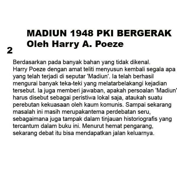 

DISKON SPESIAL BUKU ORIGINAL - MADIUN 1948 PKI BERGERAK OLEH HARRY A. POEZE TERMURAH