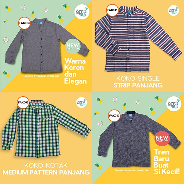 Baju Koko Anak Afrakids - Baju Muslim Anak Laki-Laki