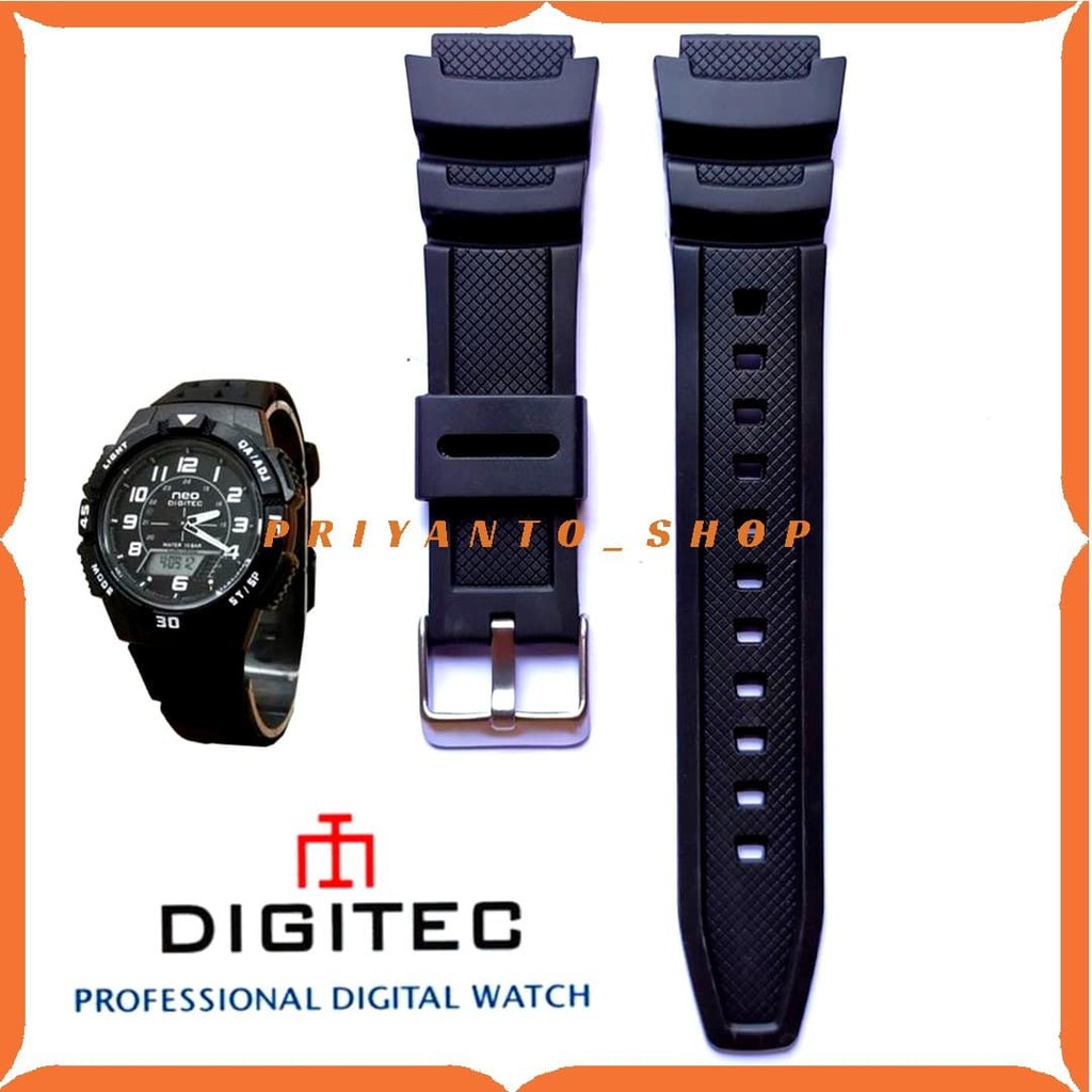 STRAP TALI JAM TANGAN DIGITEC NEO NE 1002 DIGITEC NE-1002 Hitam