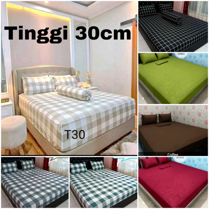 SPREI TINGGI 30CM UKURAN 160/180 HALUS MURAH