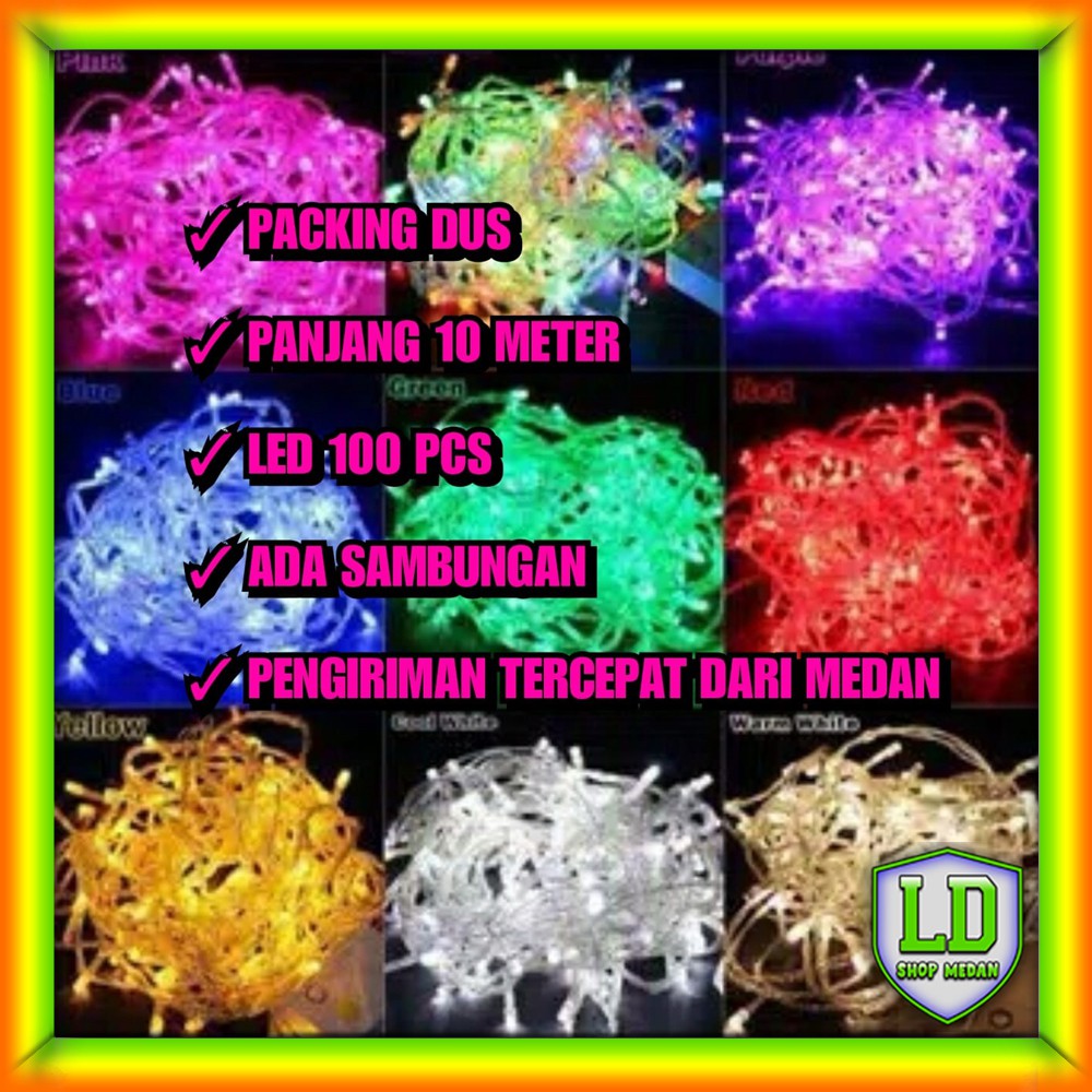 Lampu Tumblr LED Twinkle Natal Lights Hias Dekorasi Lighting Christmas Light 10m PACKING DUS