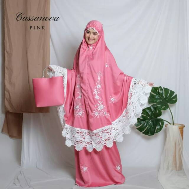 Mukena bordir satin silk