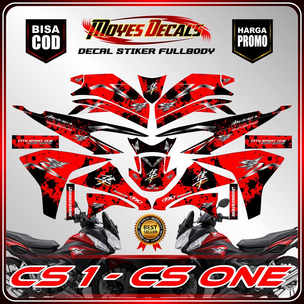 Bisa COD DECAL CS1 - CS ONE DECAL STICKER STIKER HONDA CS.1 - CS ONE FULL BOD HAYABUSA 9 WARNA - SPE