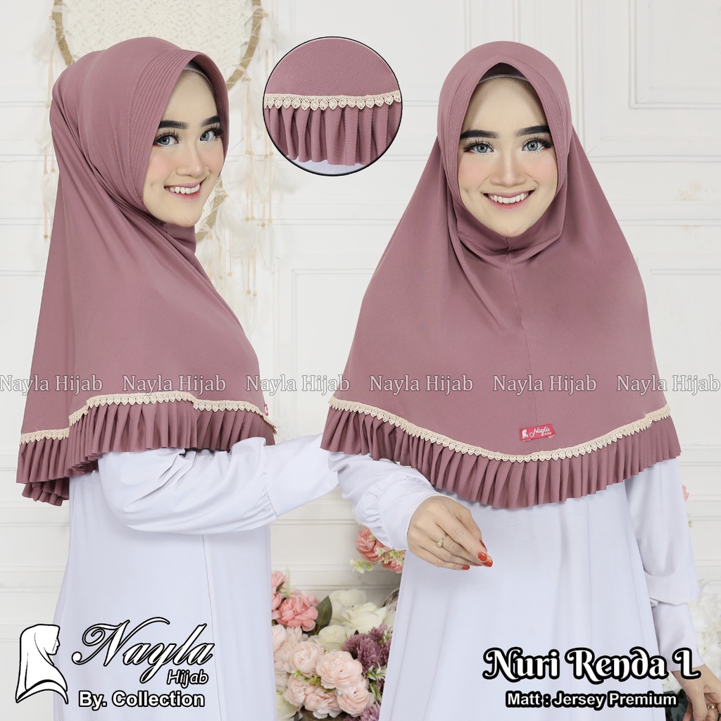 JILBAB INSTAN NURI RENDA L KERUDUNG BERGO JERSEY PREMIUM TERMURAH DAN TERLARIS NAYLA HIJA'B