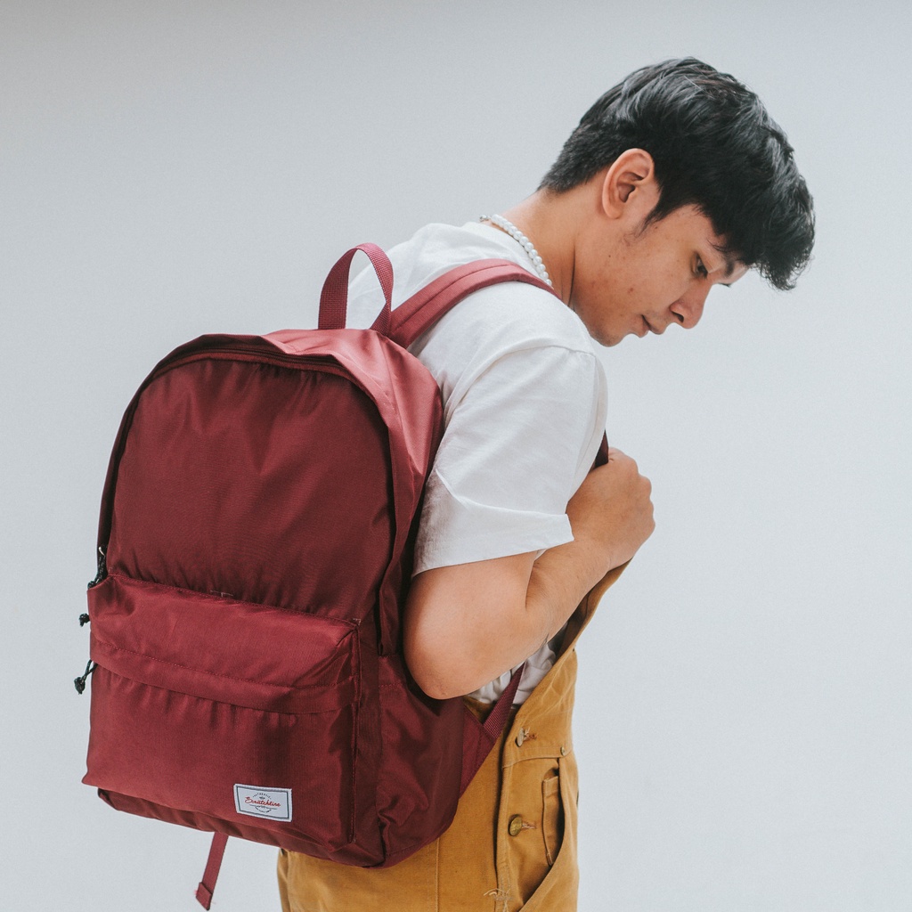 Scratchline Daily Backpack Maroon Tas Ransel Unisex