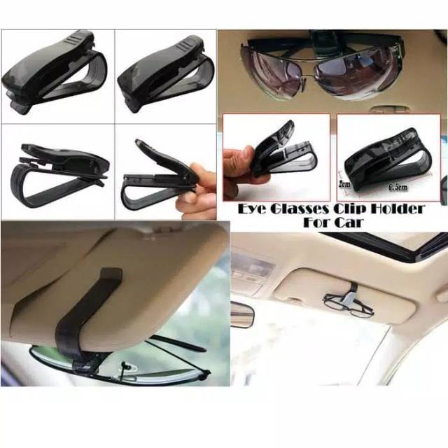 (NCS) [COD]Klip Clip Penjepit Tempat Kacamata Kartu Tol EToll Tiket Eyeglass Clip Sun Visor Sunvisor Holder