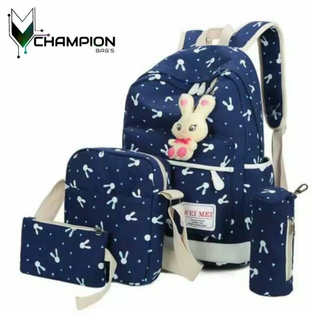 NIQABIS TAS RANSEL ANAK PLAYBOY SET TAS SEKOLAH PG PAUD TK SD SMP TAS ANAK CEWEK COWOK PEREMPUAN