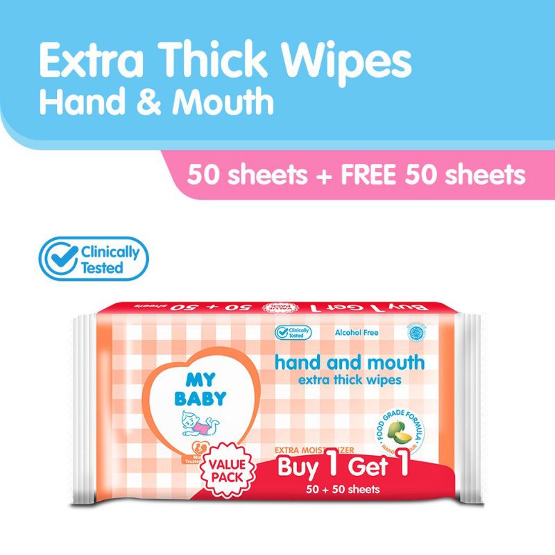 MY BABY TISSUE BASAH BUY 1 GET 1 75+75 SHEETS &amp; 50+50 SHEETS