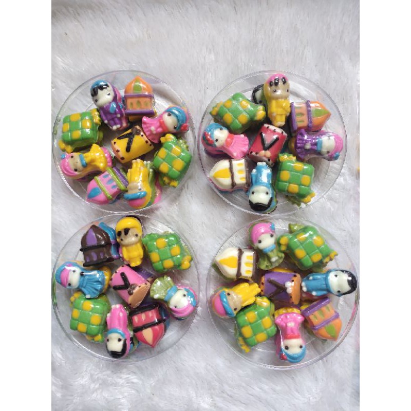 coklat karakter idul fitri lebaran coklat toples