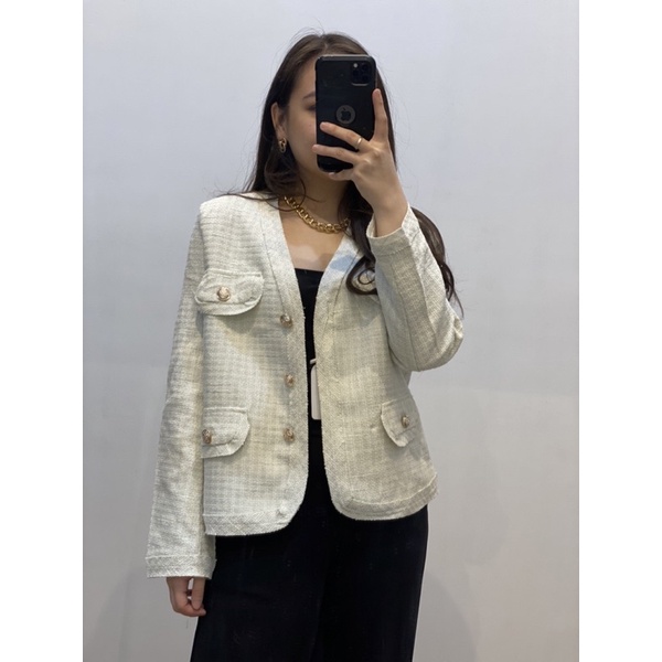 [ Coco & Co ] Eleanor Tweed Blazer / Blazer Tweed / Blazer Korea / Blazer Wanita