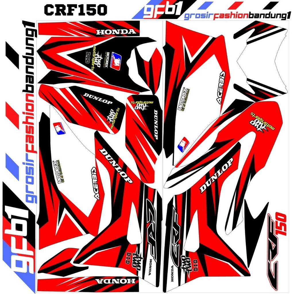 Motocross Decal CRF 150 Red striping sticker CRF 150