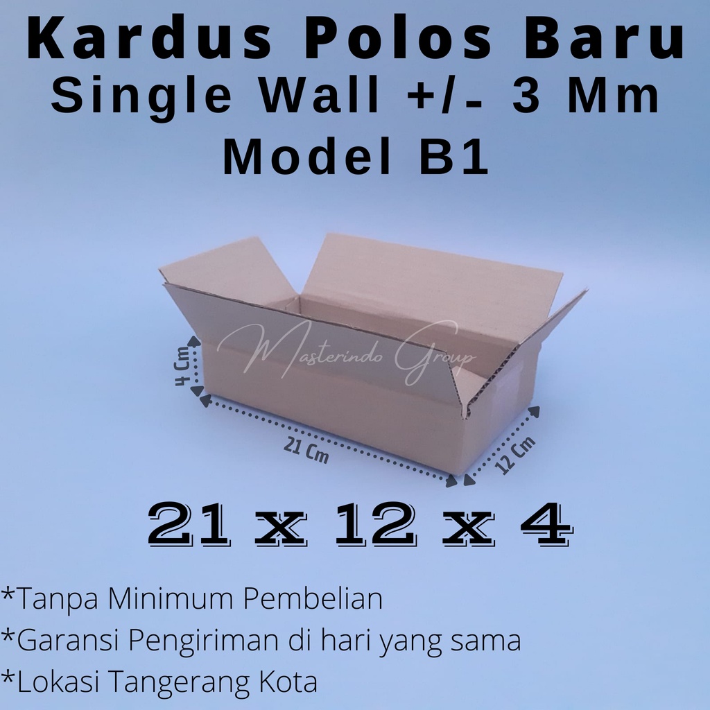 

Kardus | Box | Karton Polos 21x12x4 Cm