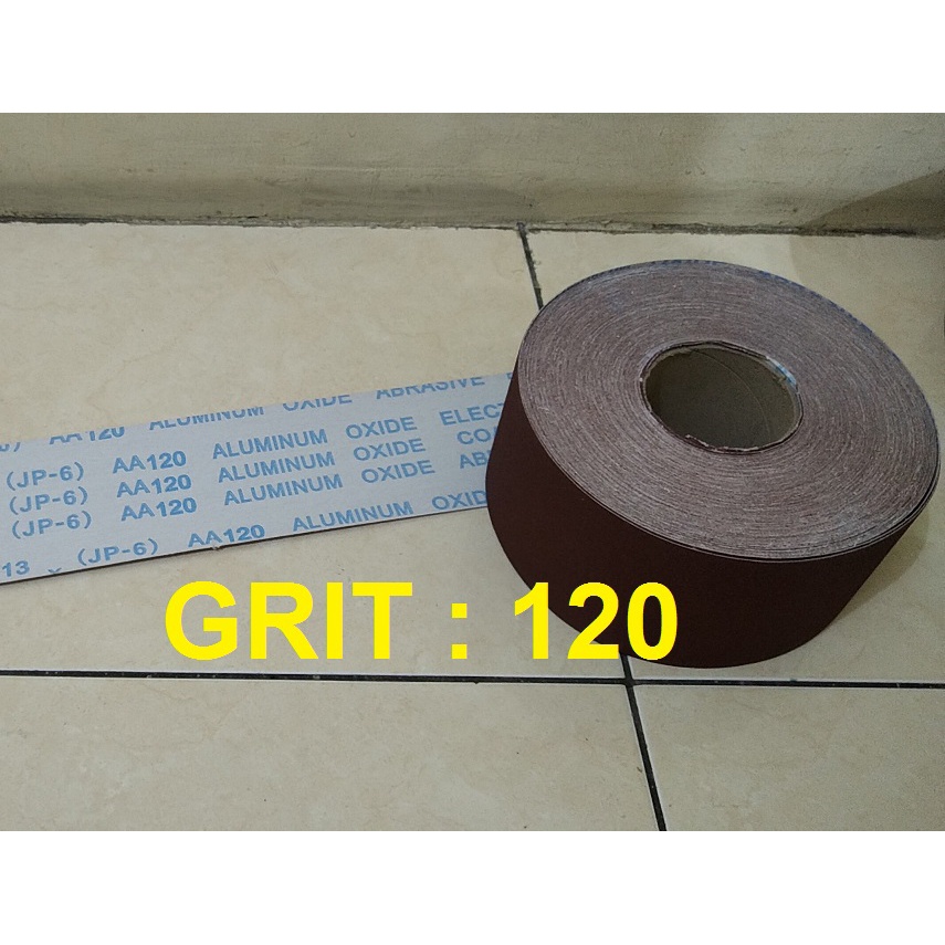 Amplas Roll Meteran - Belt Sander Grit 120 Panjang 1 Meter