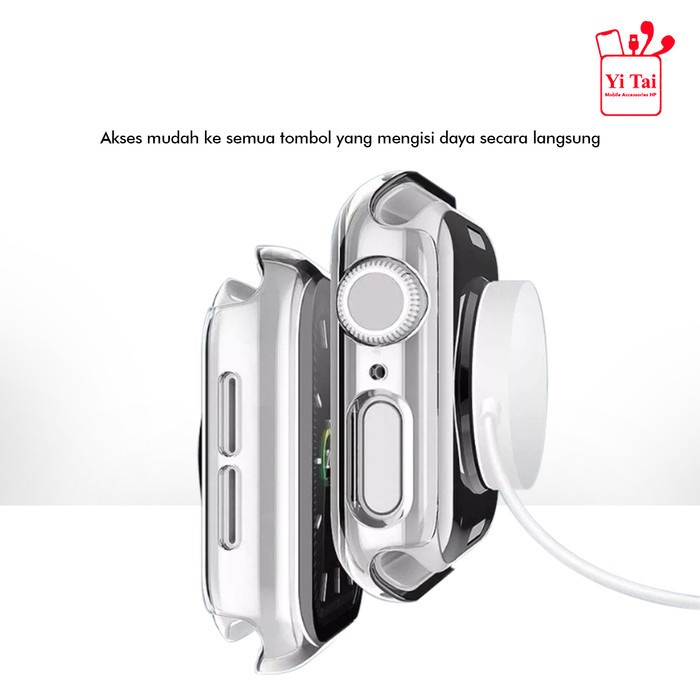 HARD CASE FOR APPLE WATCH GLOW IN THE DARK YI TAI 38MM 40MM 41MM 42MM PELINDUNG LAYAR - BD