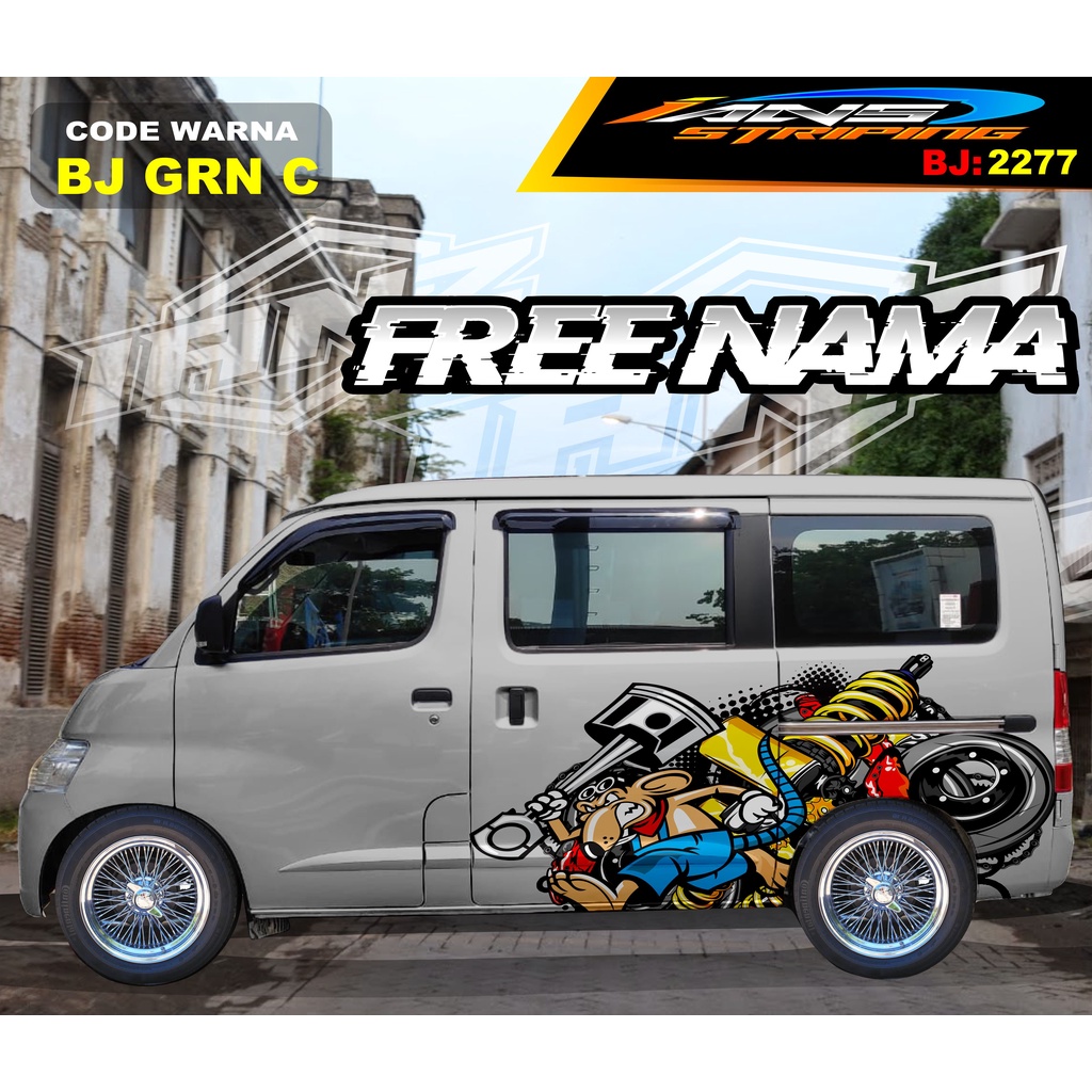 STICKER MOBIL GRANMAX / VARIASI STIKER MOBIL LUXIO / STICKER DECAL BODY SAMPING MOBIL AVANZA XENIA / STIKER MOBIL