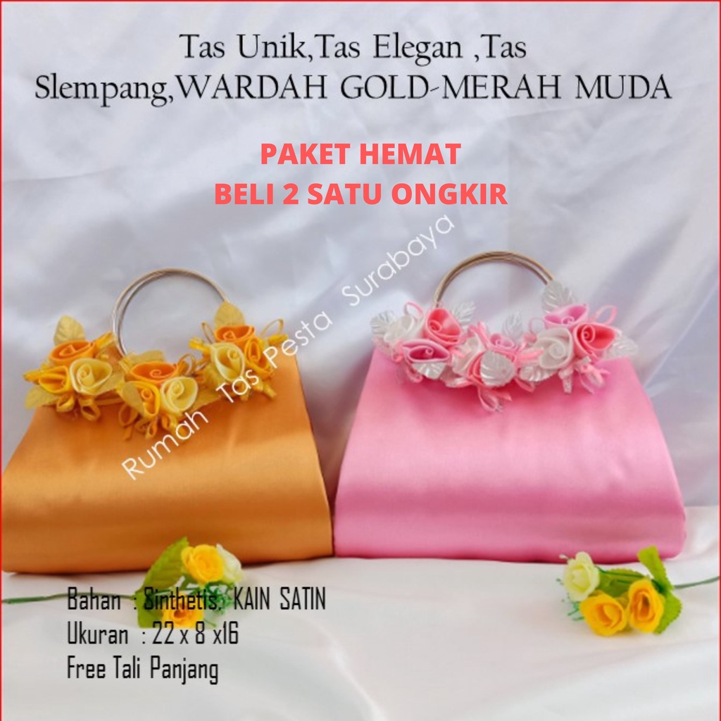 PAKET TAS PESTA WARDAH MODEL CLUTH DAN SELEMPANG , 2 TAS ONGKIR TAS BEST SELLER TERLARIS BISA COD SELURUH INDONESIA