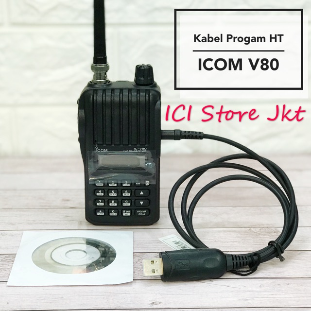 Kabel Progam Ht Icom V80 dan Software