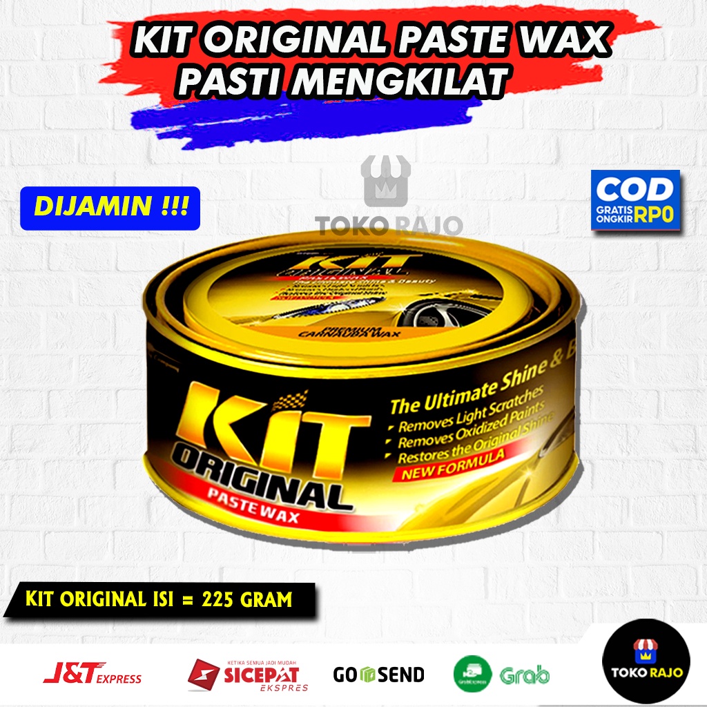 KIT PASTE WAX KUNING POLES BODY MOTOR MOBIL KIT PASTE ORIGINAL K