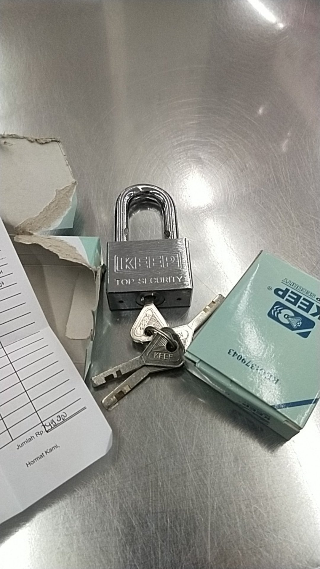 Gembok Keep 50mm Pendek 4 Anak Kunci - Gembok 50mm - Gembok Sedang -gembok Pagar