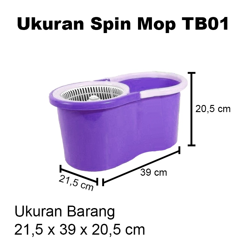 Spin Mop Alat Pel Putar + Ember Plastik Multifungsi Alat Pel Lantai Microfiber Pel Otomatis Pel Lantai Serbaguna GOSHOP88