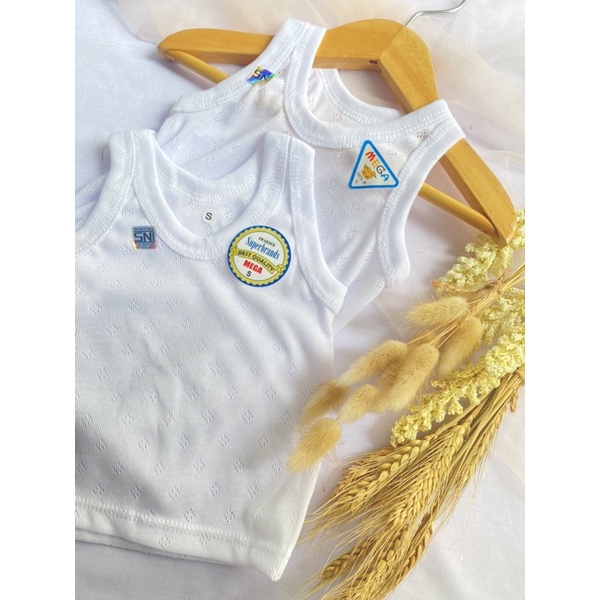 Kaos Dalam / Singlet Kutung Bayi Kualitas SNI Mega Baby / Perlengkapan Baju Bayi Terlaris