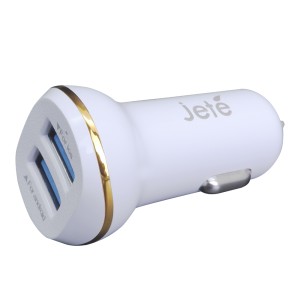 JETE CAR CHARGER PLUG IN J1 2.4A GARANSI RESMI JETE INDONESIA TERMURAH - Putih