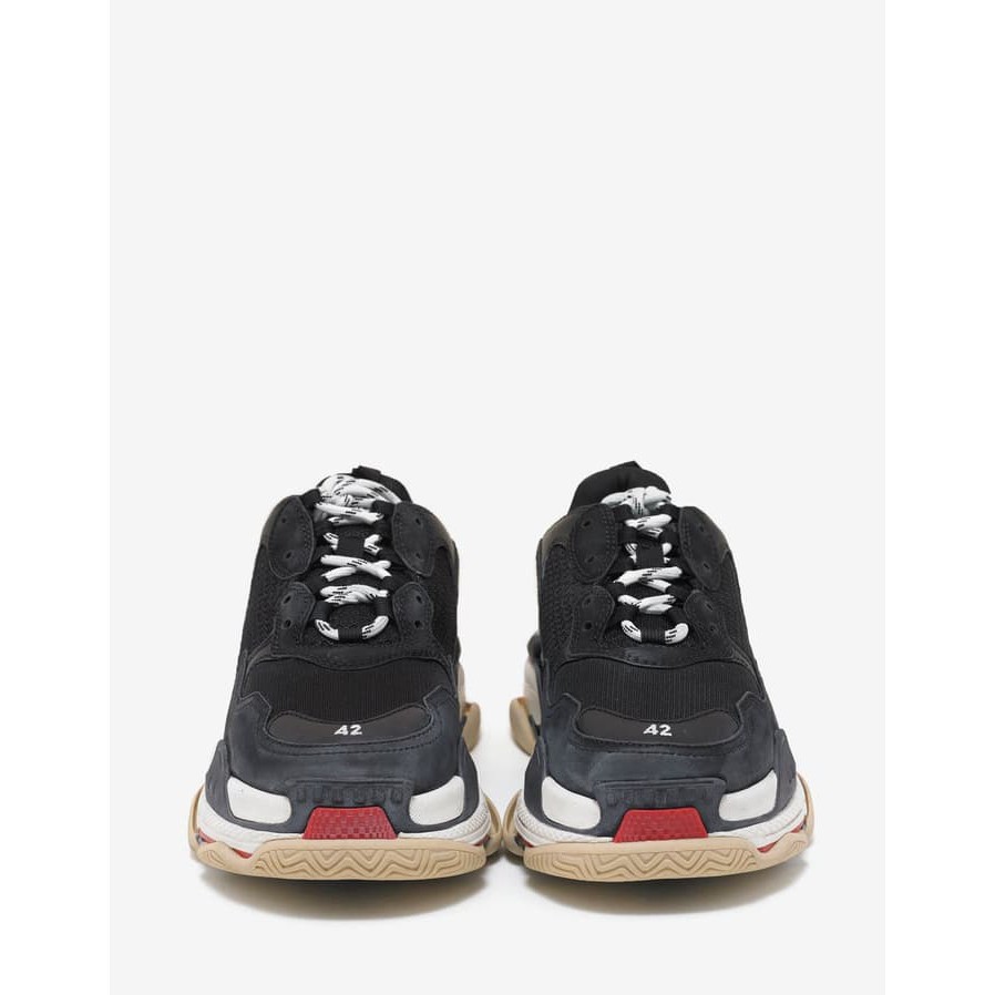 Balenciaga Triple S Black/White/Red Unauthorized Original UA