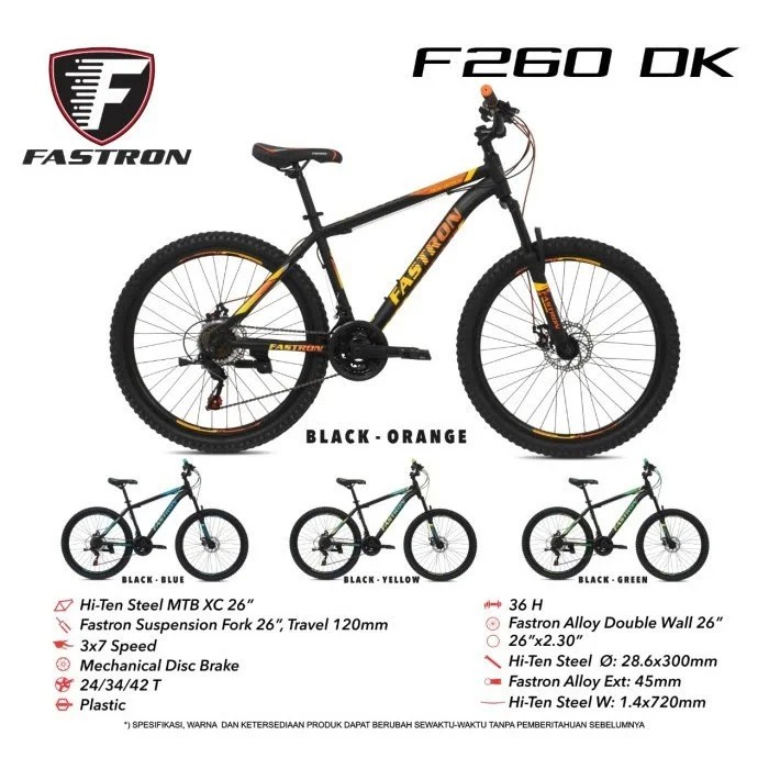 Sepeda Gunung 26Inch Fastron F 260 Dk 21Speed (Ekspedisi)