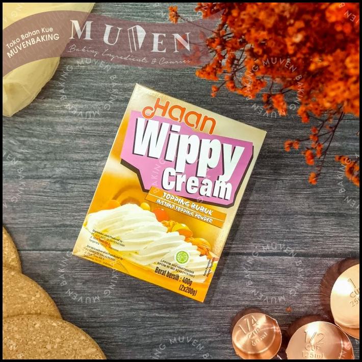 

Whipped Cream Haan Wippy Cream Instant Topping Powder 400Gr