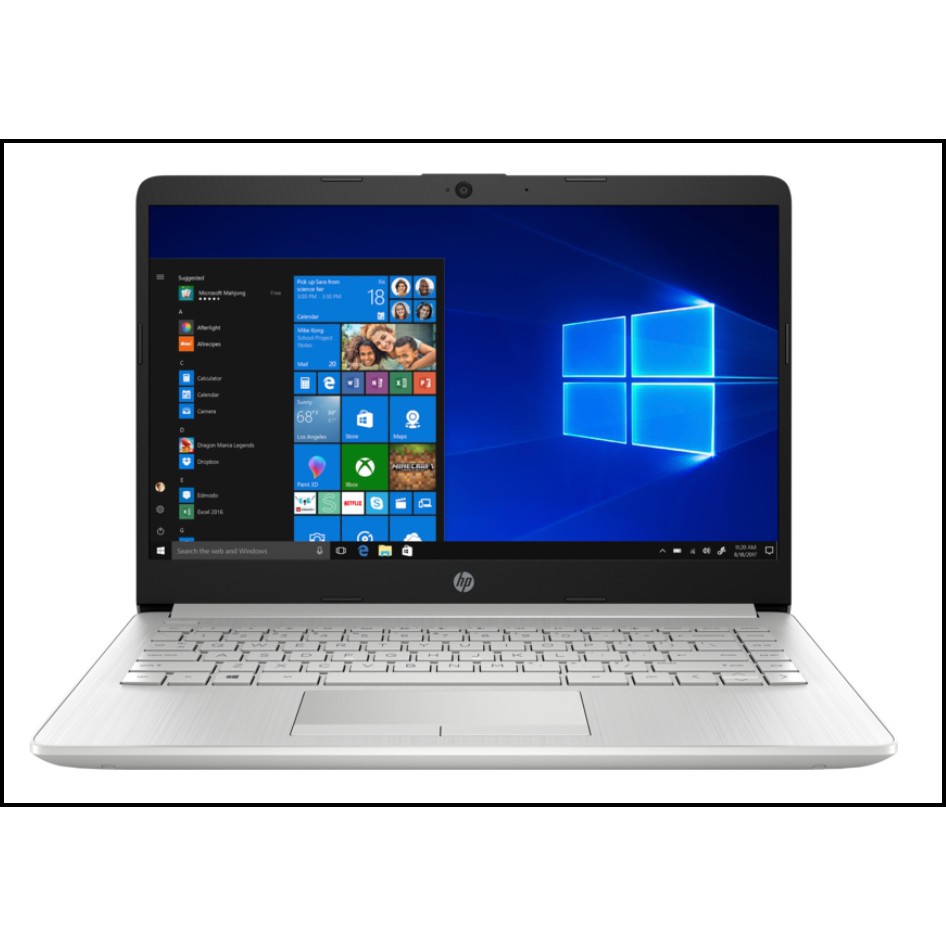 HP 14s-dk0073AU A4-9125 RAM 4GB SDD 1 TB WIN 10 SILVER 14&quot;