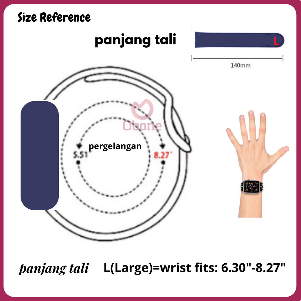 Plain strap untuk smartwatch 38mm 40mm 41mm 42mm 44mm 45mm 49mm Ultra Strapiwatch Tali jamtangan