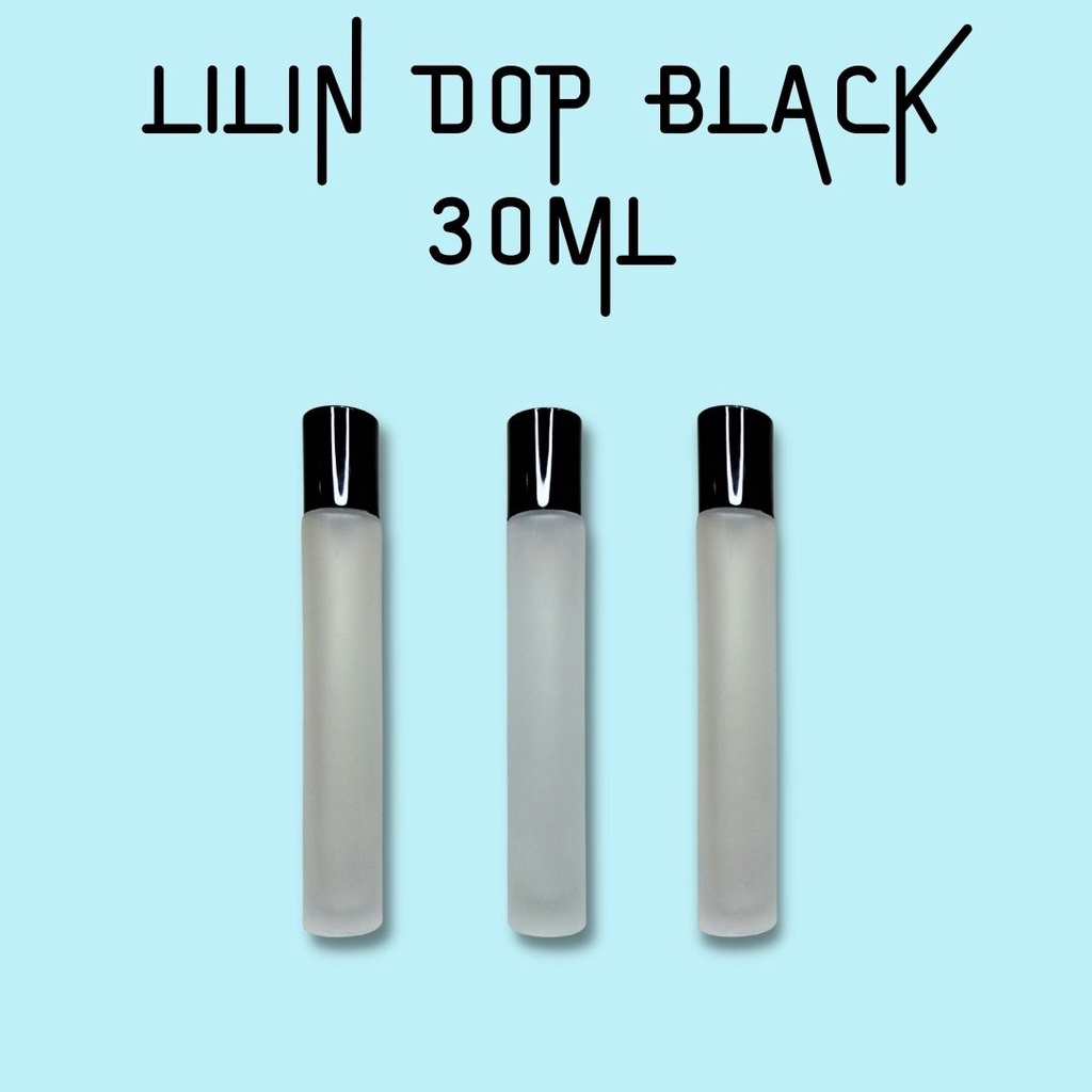 Botol Parfum Lilin Doff Black 30ml