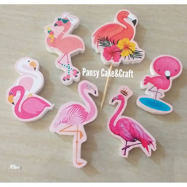 Cupcake topper Flamingo