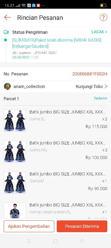 Batik Jumbo Big Size Jumbo Xxl Xxxl 3l 4l 5l Murah Batik Jumbo Couple