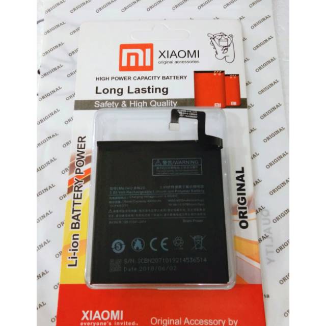 Baterai Soket Original Xiaomi BN20