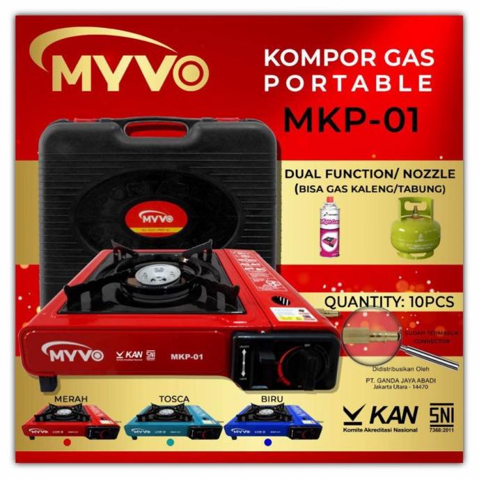 #####] kompor gas portable 2 in 1 - myvo