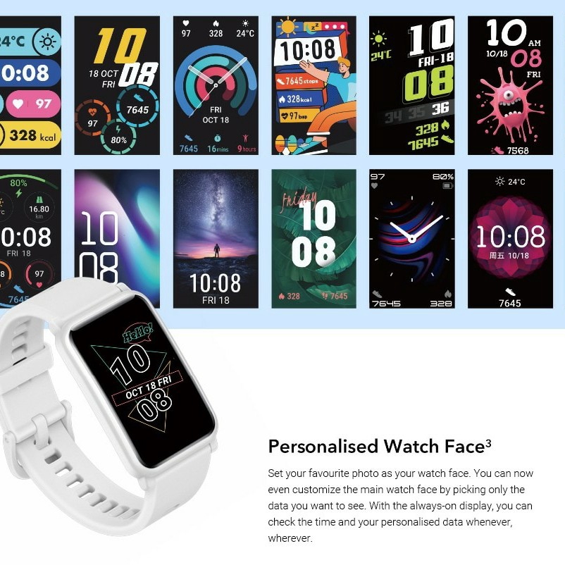 Huawei fit HONOR Smart Watch ES AMOLED Display Sport Smartwatch Jam Tangan-4