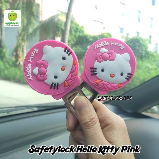 Safetylock Safetybelt Pengunci Alarm Mobil Hello Kitty Pink