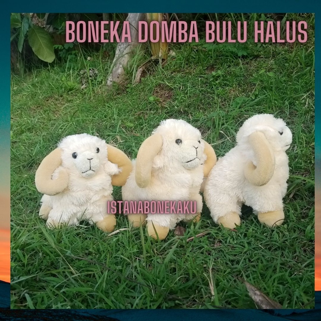 Boneka Domba Bertanduk Souvenir Aqiqah Tinggi 25 CM