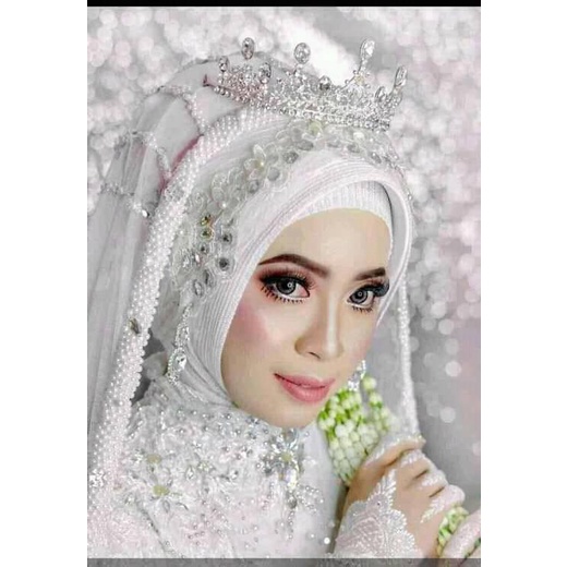 Slayer Akar Mutiara / Slayer Veil Mutiara Pengantin / Hijab Pengantin