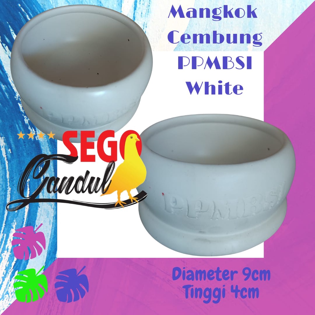 Mangkok Mangkuk Fiber Cembung Logo PBMBSI Merpati Puter Pelung Putih Tempat Makan Minum
