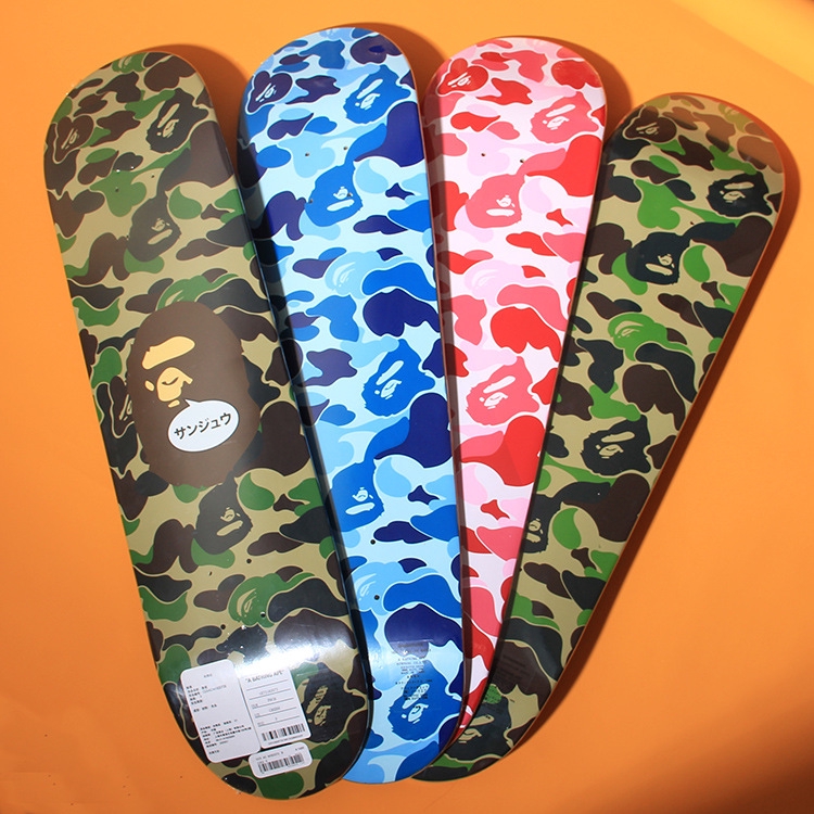 Import bape ape head Lampu Tidur Kepala Kera Desa Tertinggi Shanglong Banksy Dekorasi Profesional skateboard deck