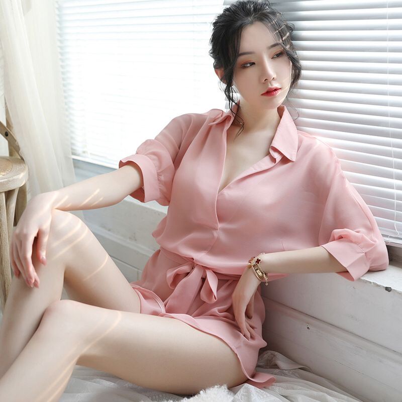 ✅𝐅𝐎𝐈𝐒𝐒® Lingerie Seksi Wanita Bahan Lace Baju Tidur Transparan Berkerah Import 1180