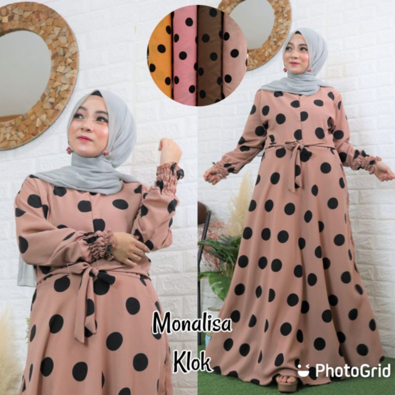 GAMIS MONALISA KLOK POLKADOT TERLARIS/ GAMIS MAYUNG BAWAH/ GAMIS POLKADOT TERBARU/ TERMURAH/ COD