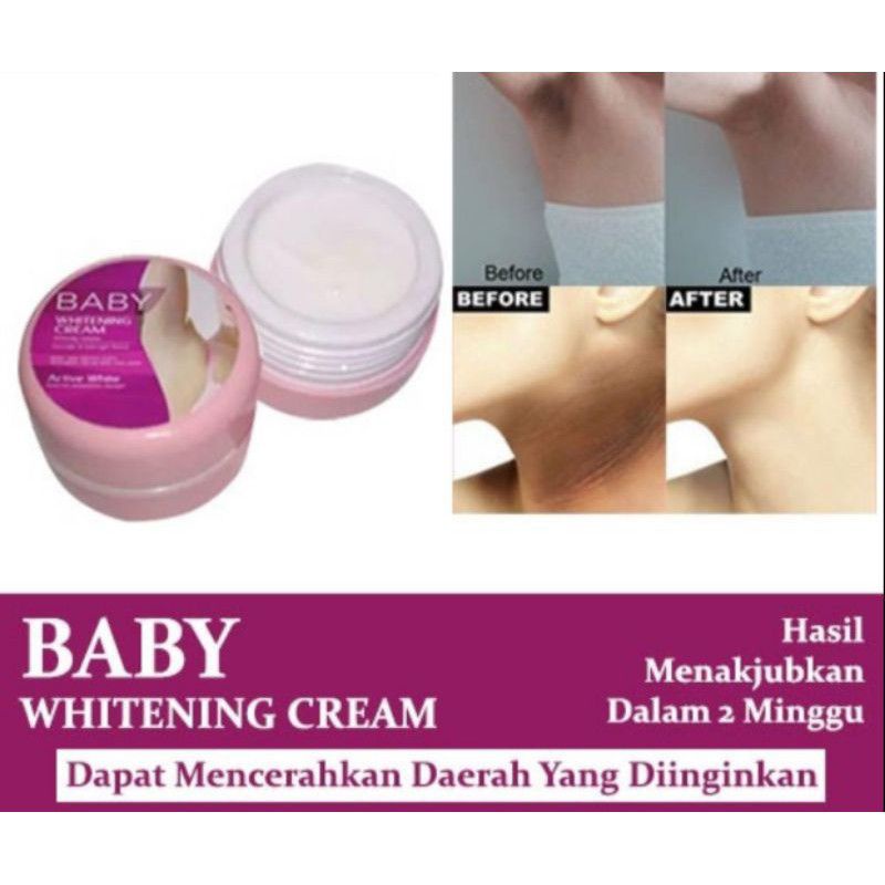 [ bisa COD] ~ BABY WHITENING CREAM KRIM PEMUTIH KETIAK DAN LEHER