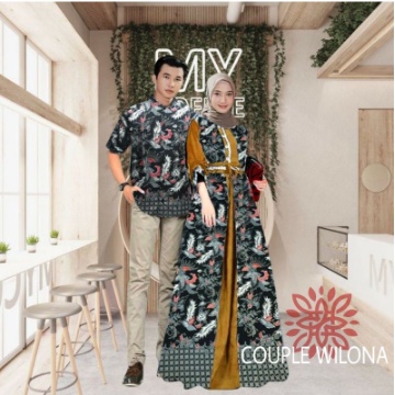 Set Baju Kopel Lebaran 2022 Koko Gamis Maxy Dewasa Muslim Syari Ed Baju Couple Batik Model Terbaru W