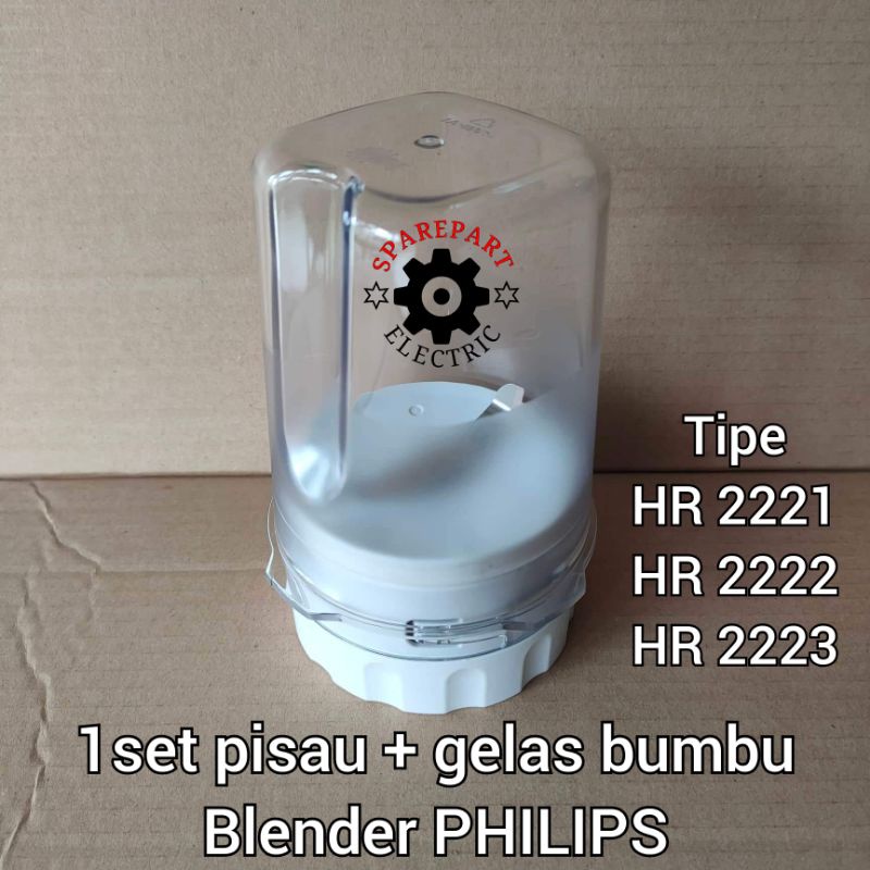 GELAS JUS / GELAS BUMBU 1SET BLENDER PHILIPS HR 2221 HR 2222 HR 2223