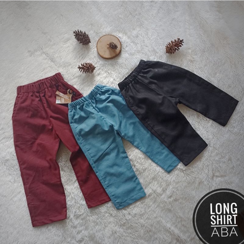 ABA Long Pants - Celana Panjang Anak Unisex Linen Rami Adem Nyaman