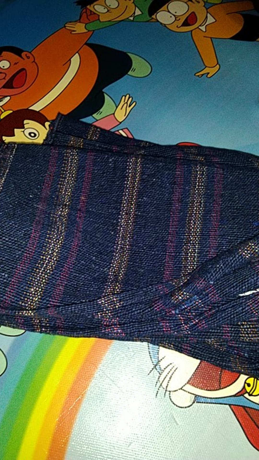 Kain Pel Lantai Biru Cap Macan Loreng 100% Cotton +-39x67cm