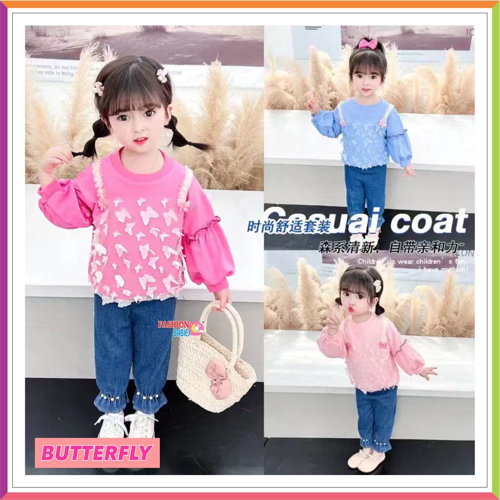 SETELAN BAYI PEREMPUAN IMPORT CELANA JEANS ❤ FashionBabies ❤